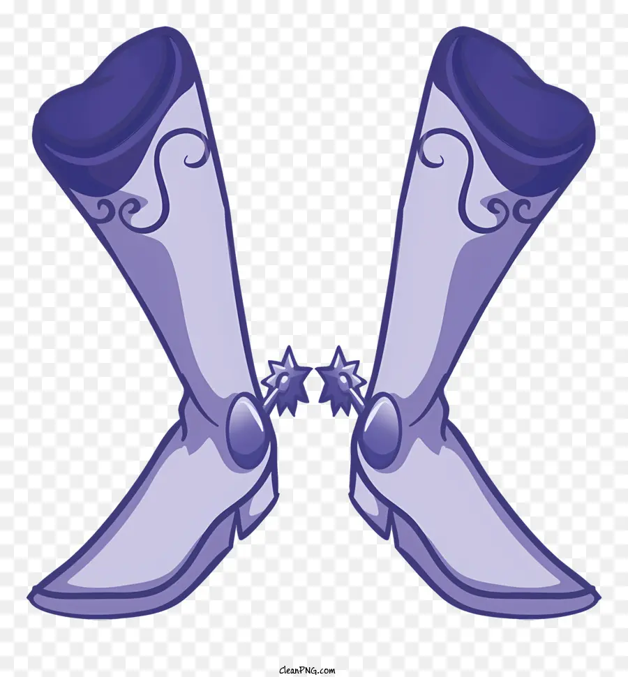 Botas Azules，Botas Moradas PNG