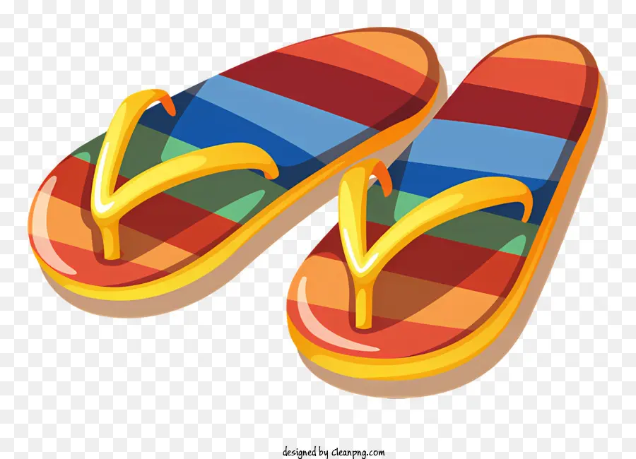 Sandalias，Chanclas Coloridas PNG