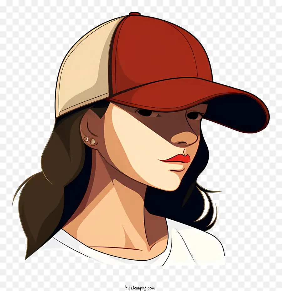 Gorra De Béisbol，Rojo Y Blanco PNG