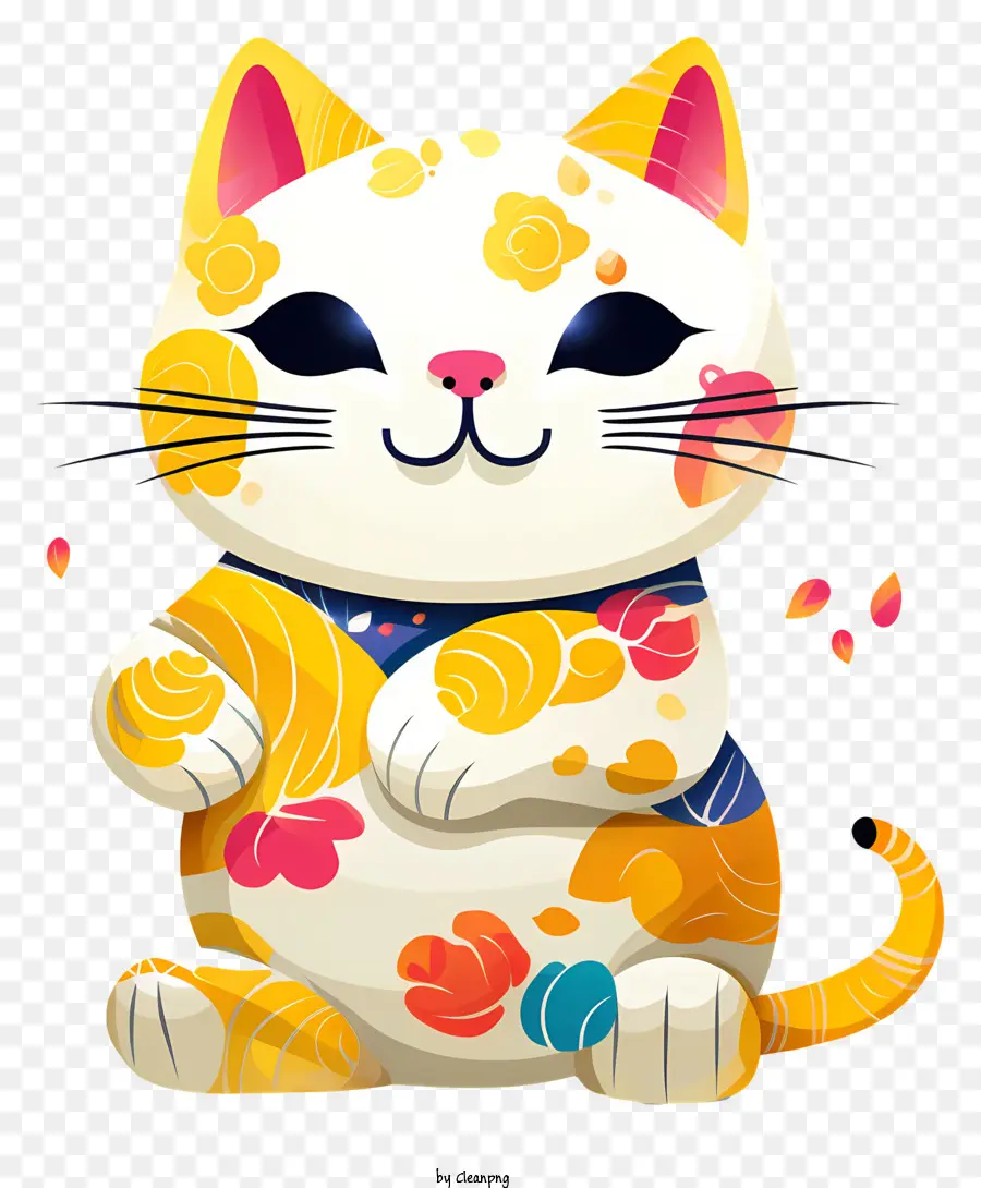 Gato Blanco，Gato Colorido PNG