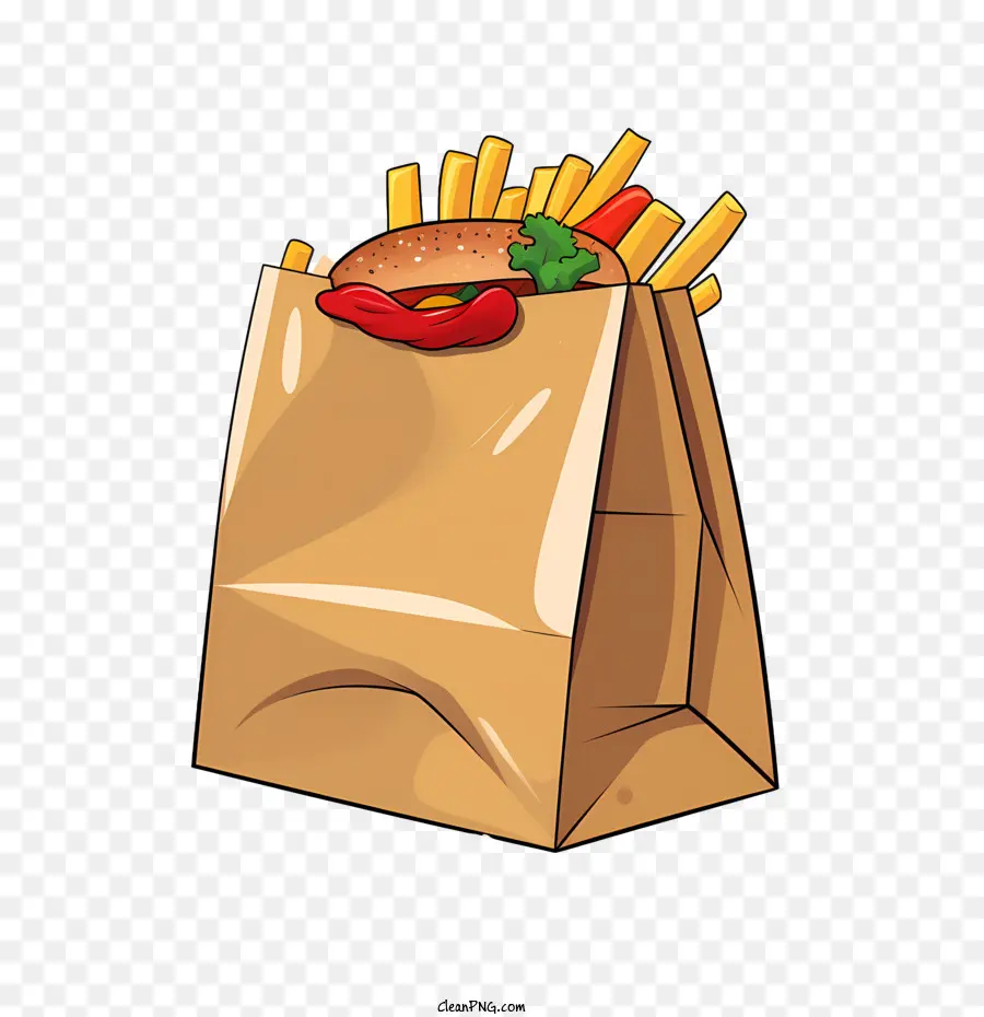 Bolsa De Entrega De Alimentos，Las Papas Fritas PNG