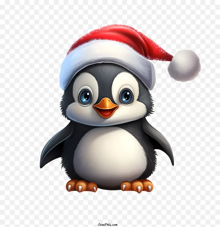 La Navidad Pingüino，Lindo PNG
