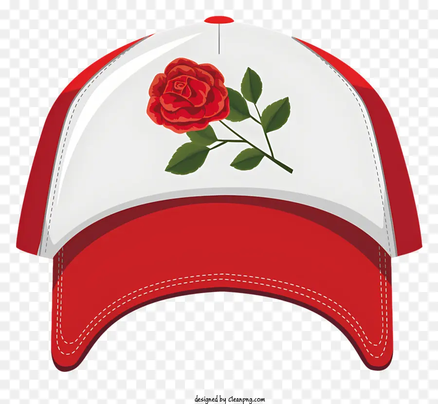 Gorra De Béisbol，Esquema De Color Rojo Y Blanco PNG