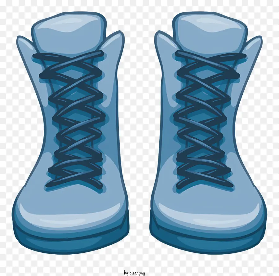 Zapatos Altos Azules，Botas Azules PNG