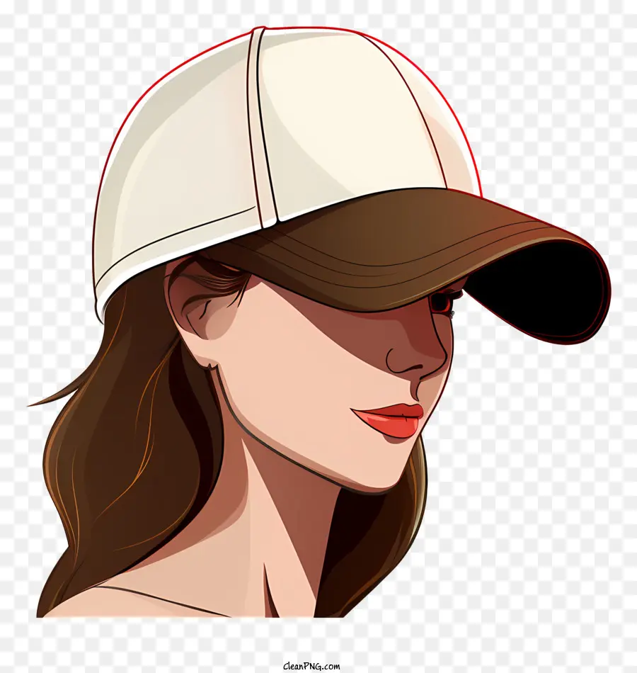 Mujer，Blanco Gorra De Béisbol PNG