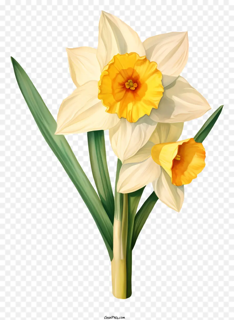 Narciso，Flor Blanca PNG