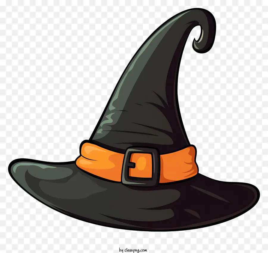 Sombrero De Brujas Negras，Hebilla Amarilla PNG