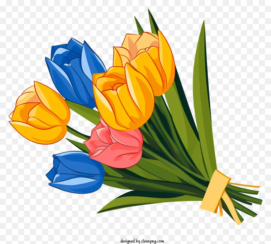 Tulipanes，Tulipanes Coloridos PNG