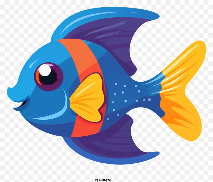 Peces De Colores，Cuerpo Azul PNG