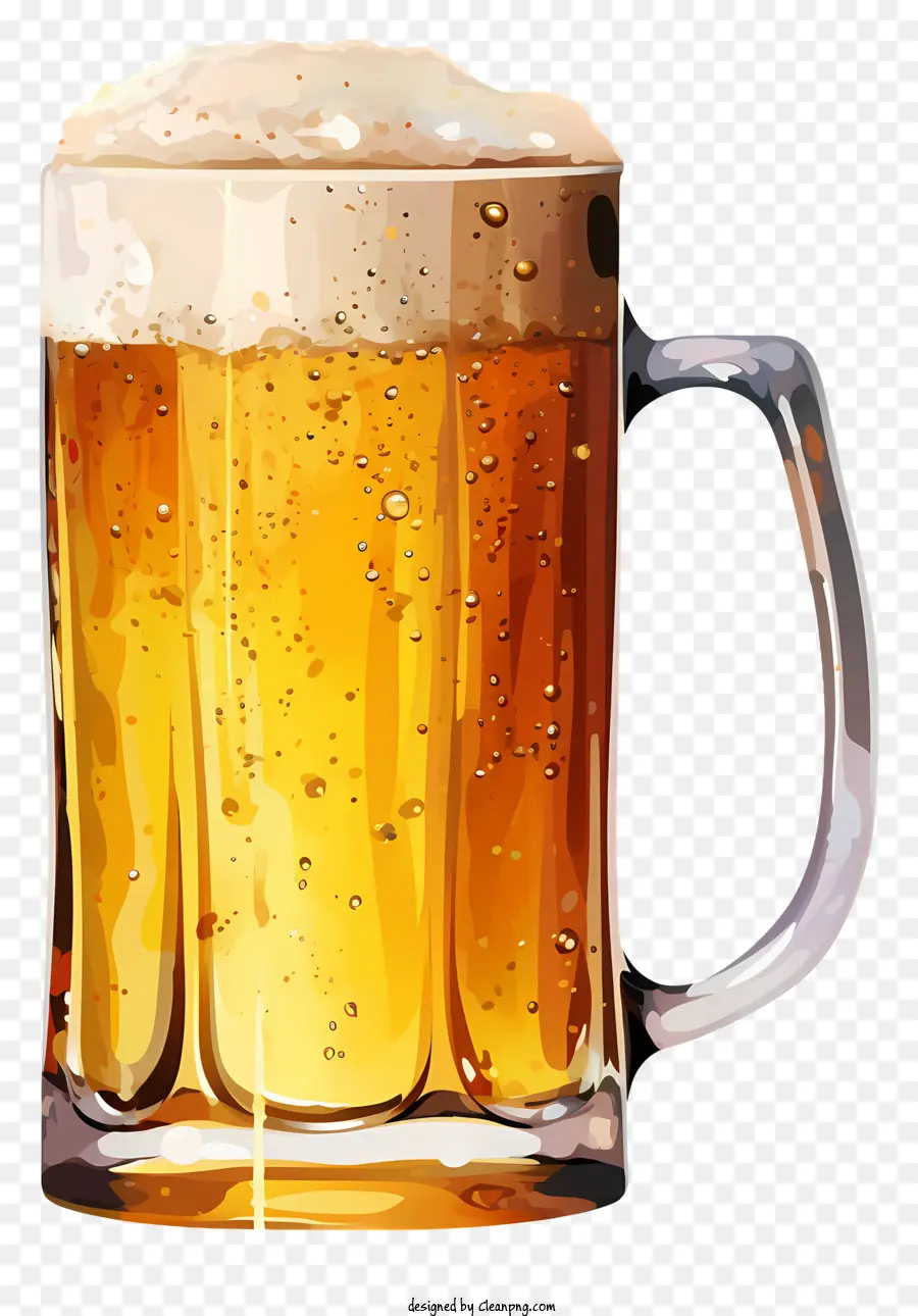 Cristal De La Jarra De Cerveza，Cerveza Espuma PNG