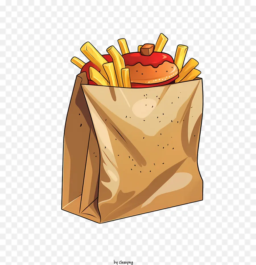 Bolsa De Entrega De Alimentos，Las Papas Fritas PNG