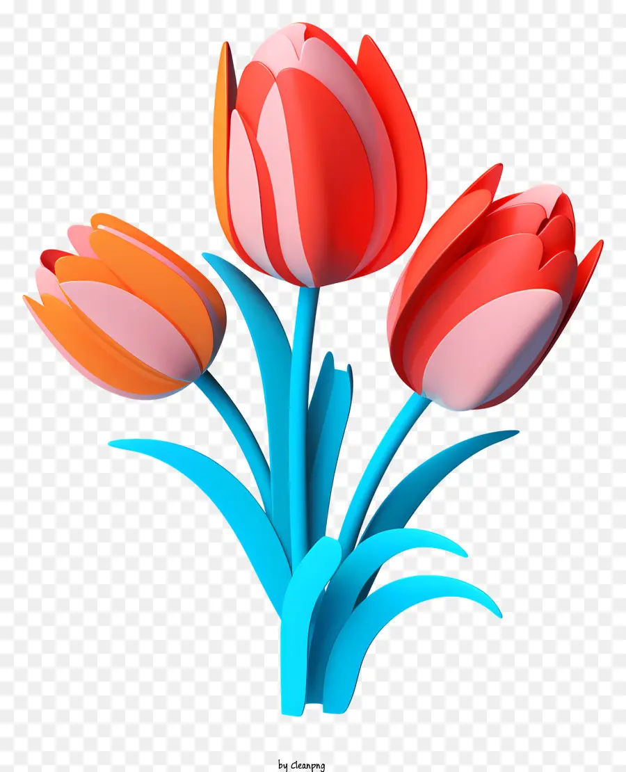 Tulipanes，Tulipán Rojo PNG