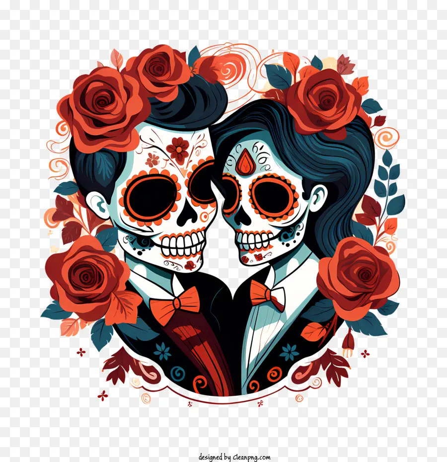 Dia De Los Muertos，Novia Esquelética PNG