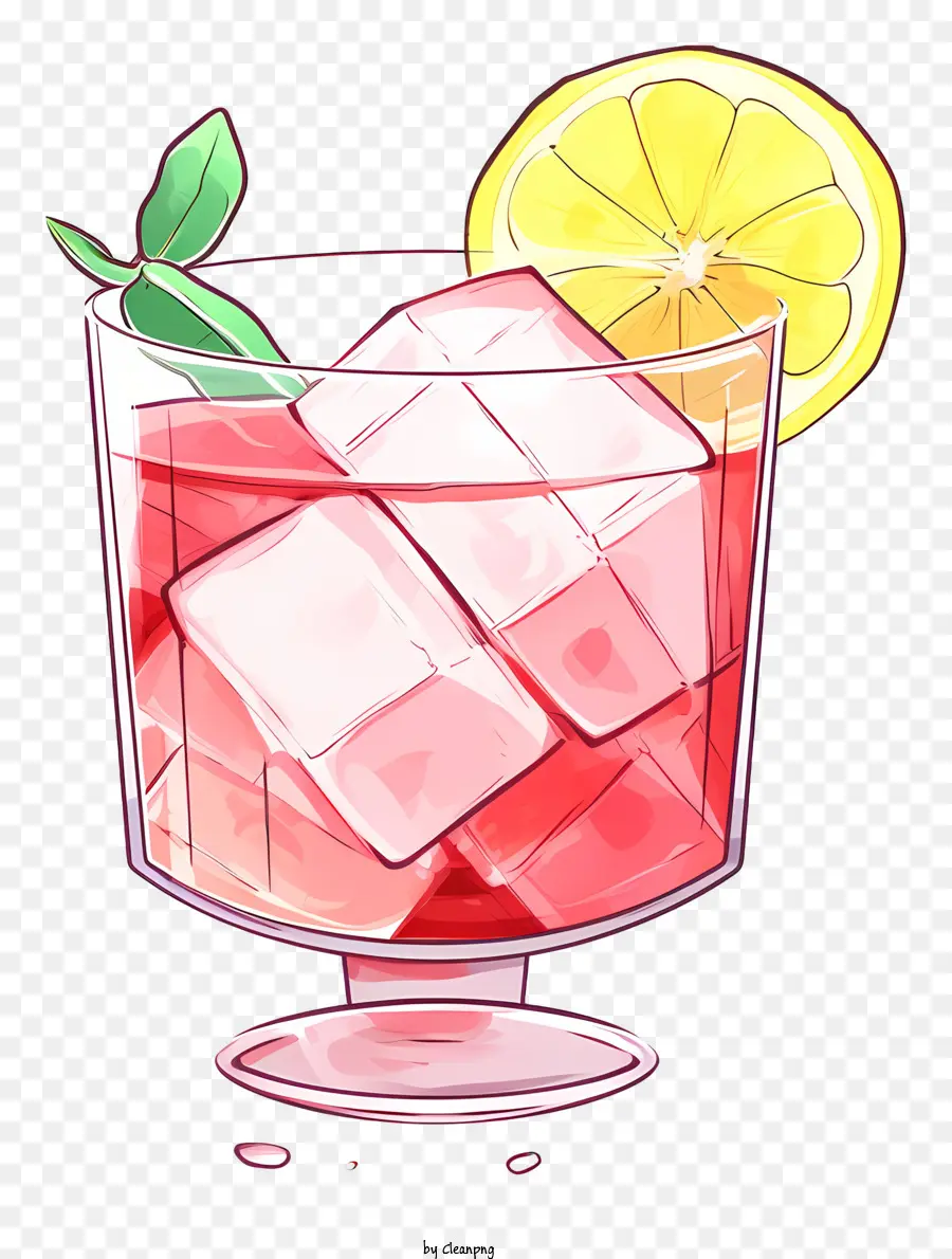 Rojo Beber，Los Cubos De Hielo PNG