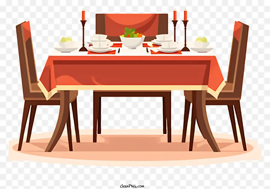 Mesa De Comedor，Sillas PNG