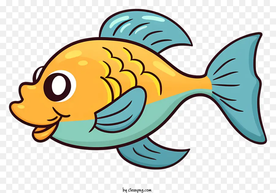 Dibujos Animados De Pescado，Sonriendo De Pescado PNG