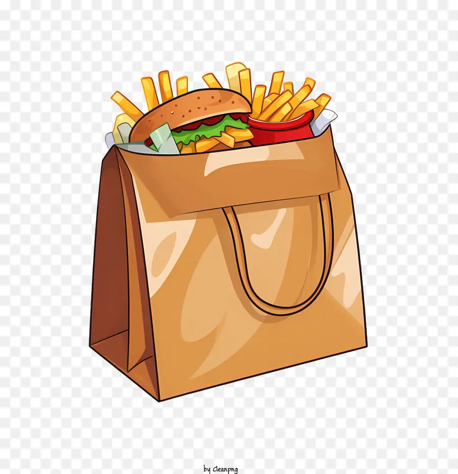 Bolsa De Entrega De Alimentos，Las Papas Fritas PNG