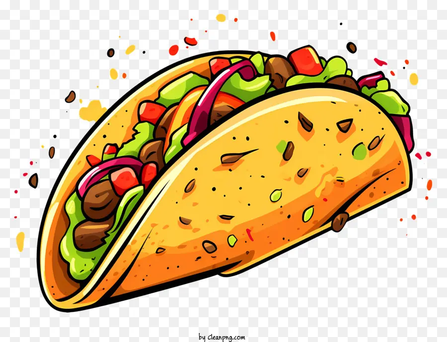 Taco，Dibujos Animados De Taco PNG