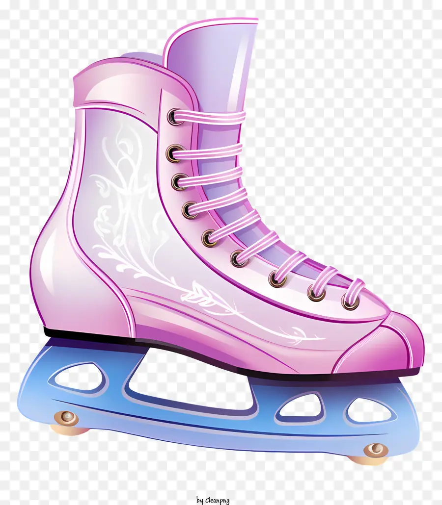 Patinaje De Hielo Rosa，Adorno Blanco PNG