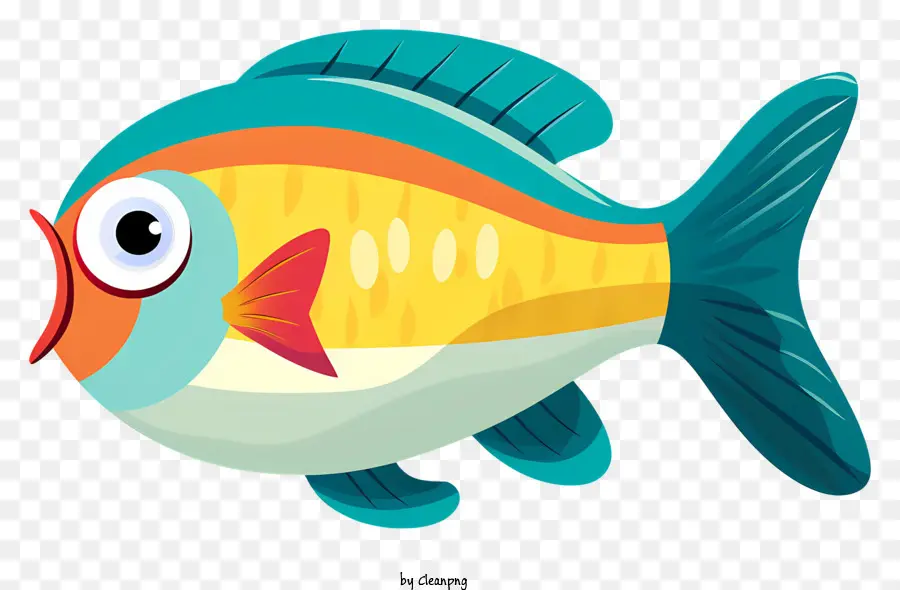 Peces De Colores，Pescado Azul PNG