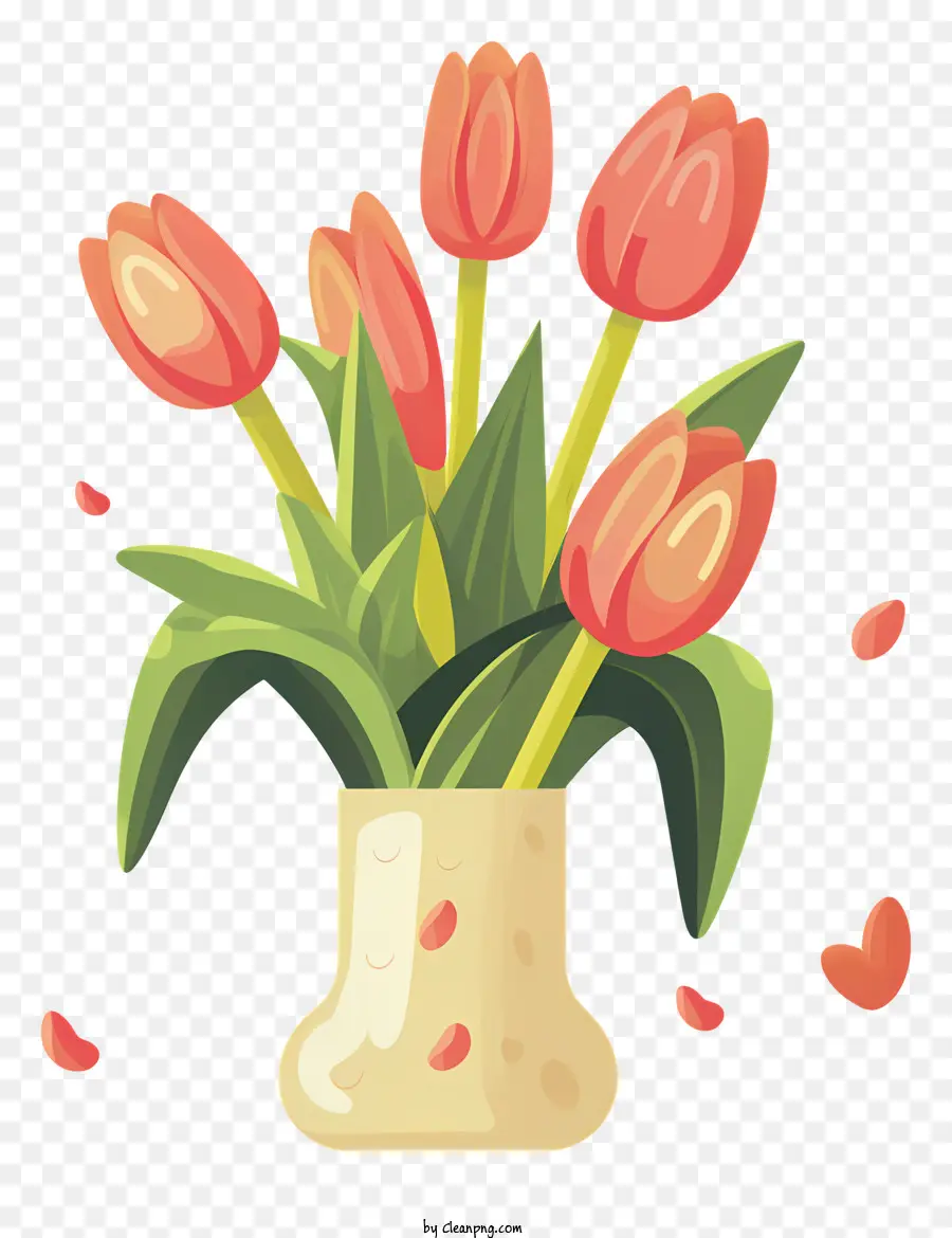 Florero，Los Tulipanes PNG