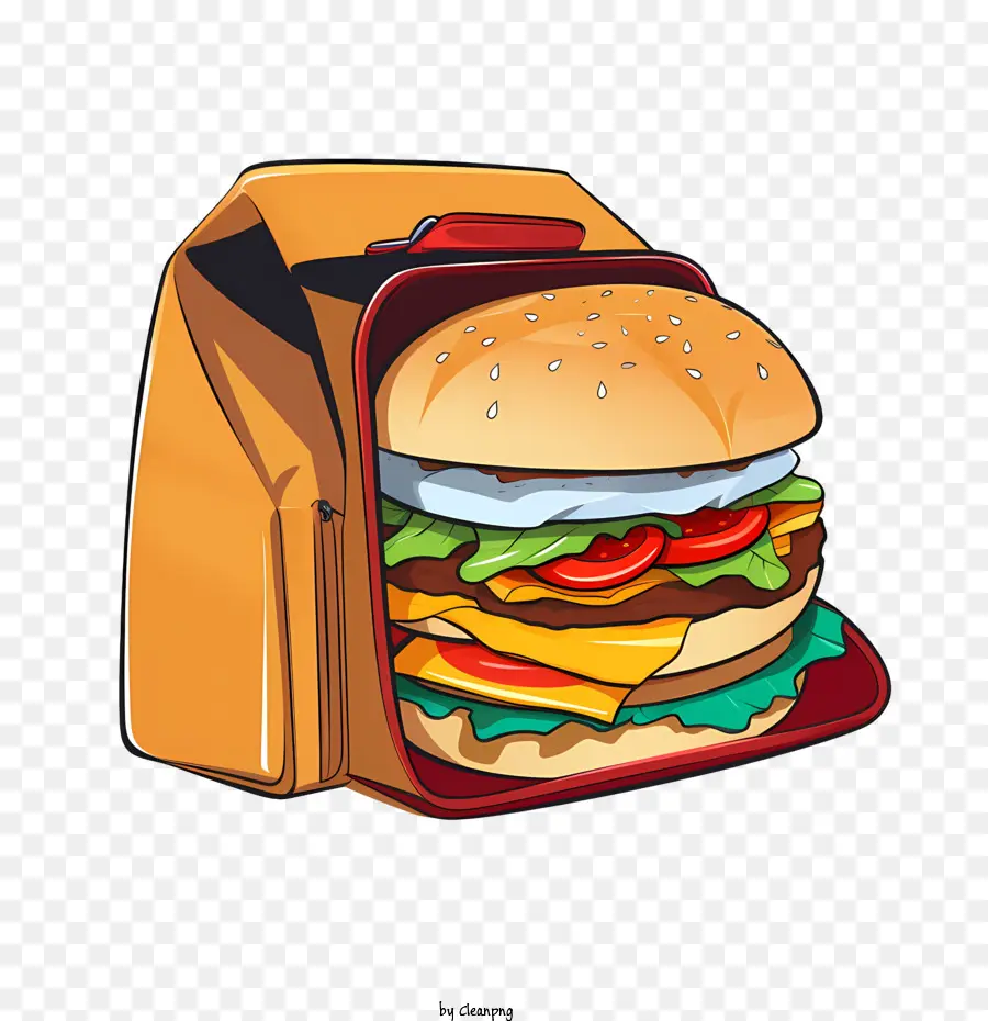 Bolsa De Entrega De Comida，Hamburguesa PNG