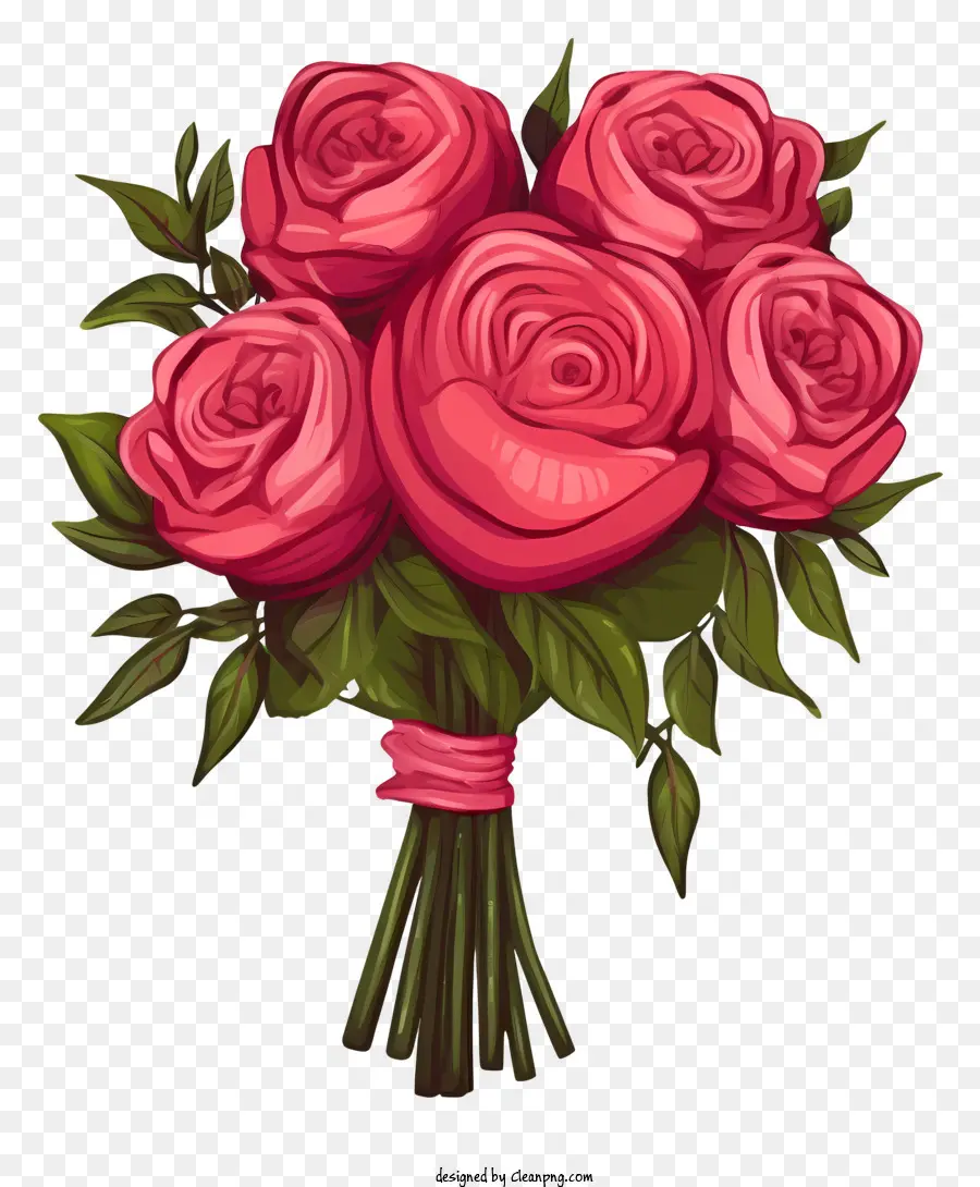 Rosas De Color Rosa，Ramo PNG