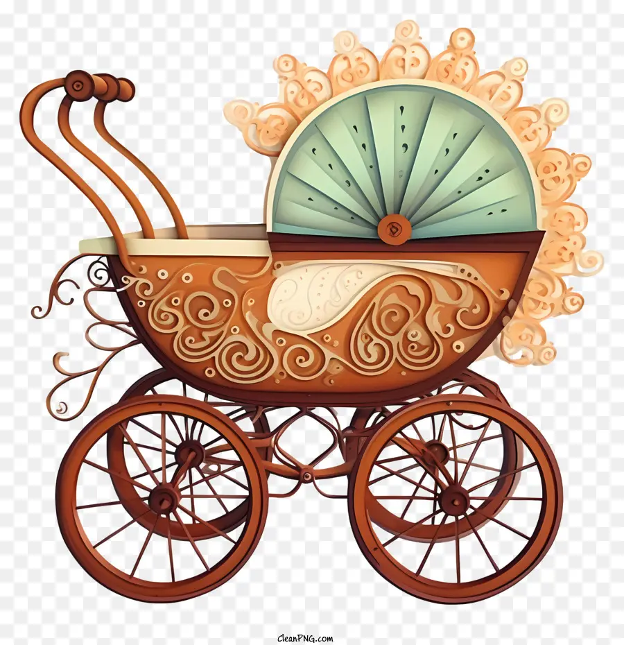 Baby Carriage，Dosel Con Volantes PNG