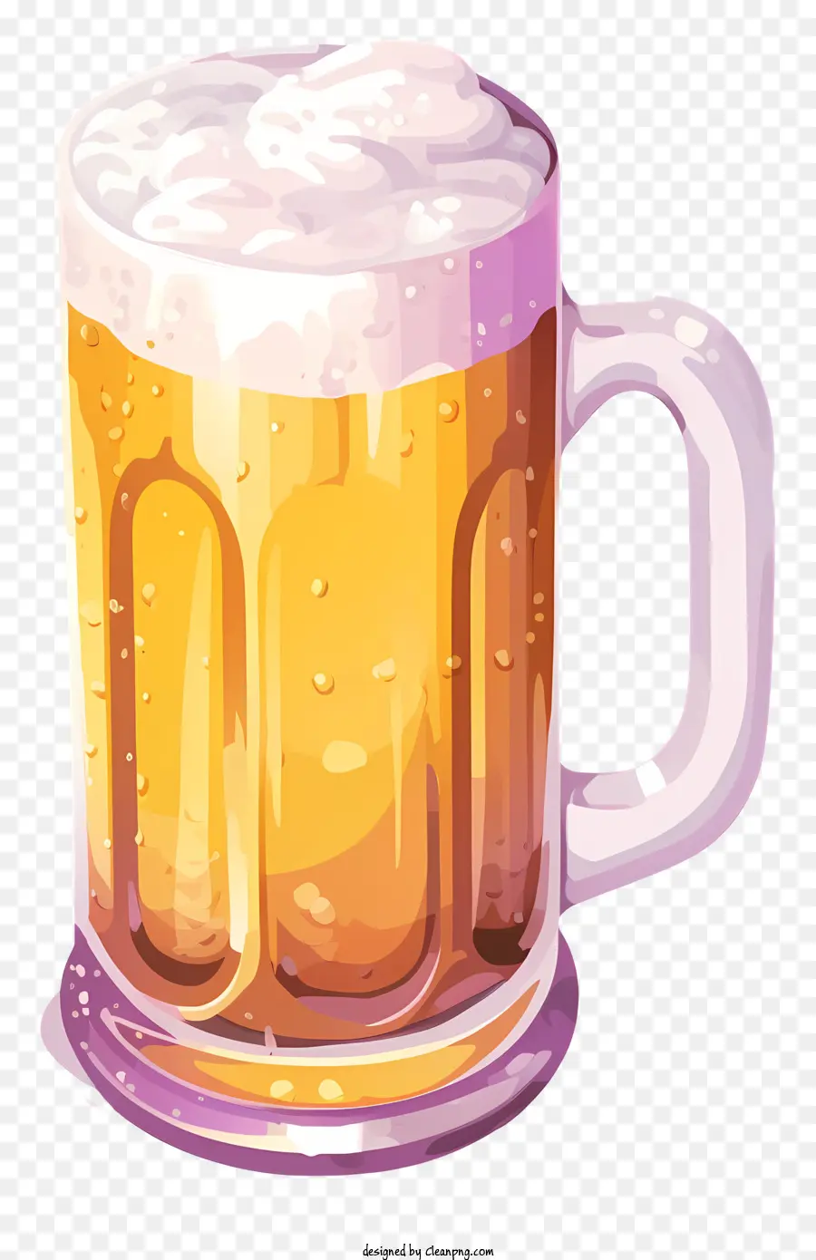 Vaso De Cerveza，Cabeza Espumosa PNG