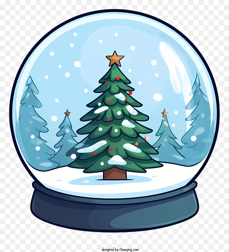 Globo De La Nieve，árbol De Navidad PNG