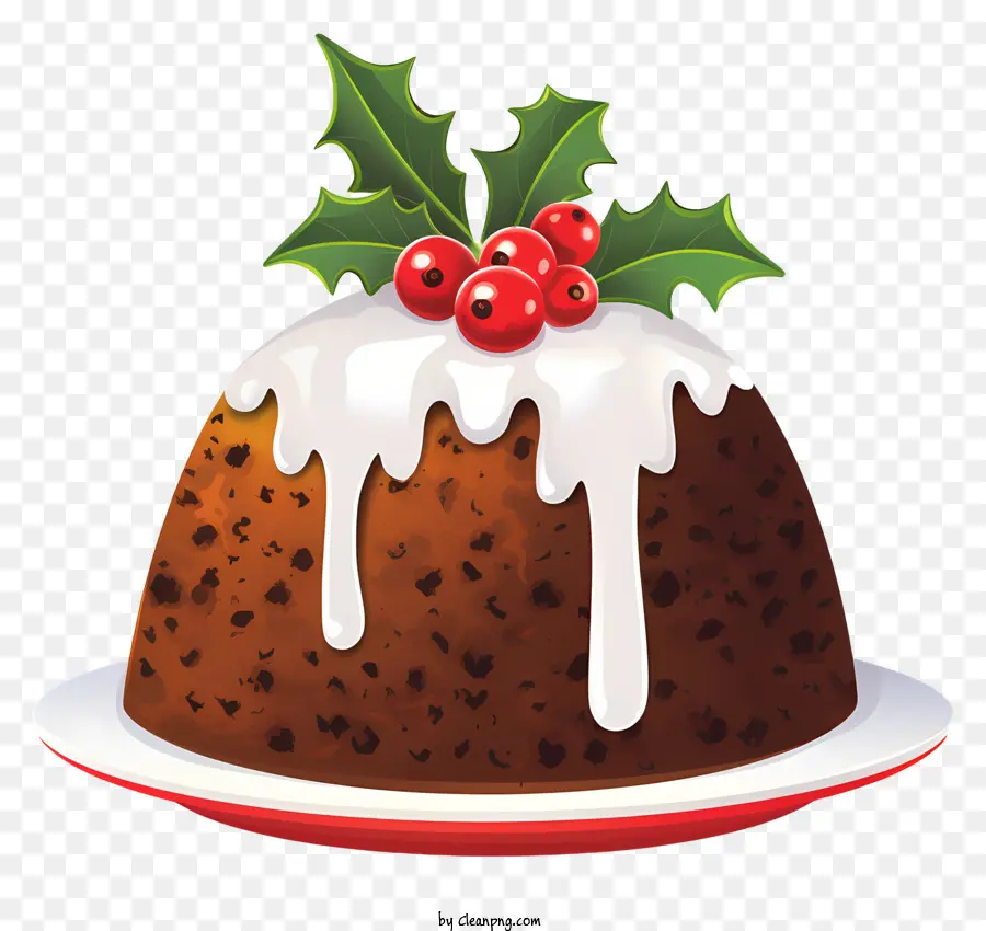 Pudin De Navidad，Acebo PNG