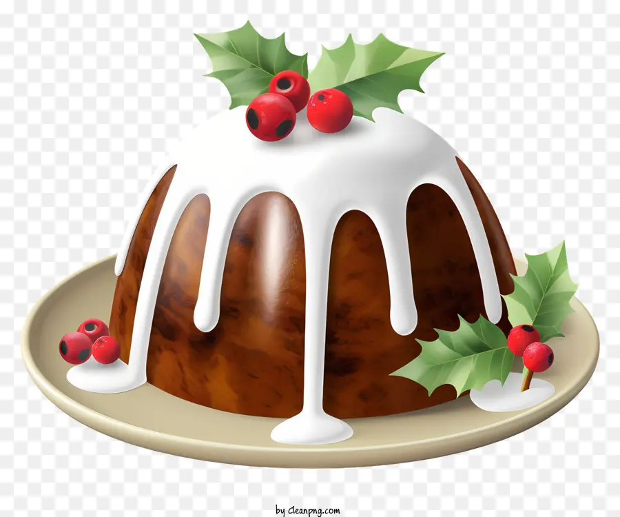 Pudin De Navidad，Acebo PNG