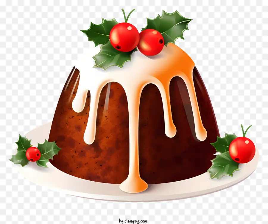 Pudin De Navidad，Acebo PNG