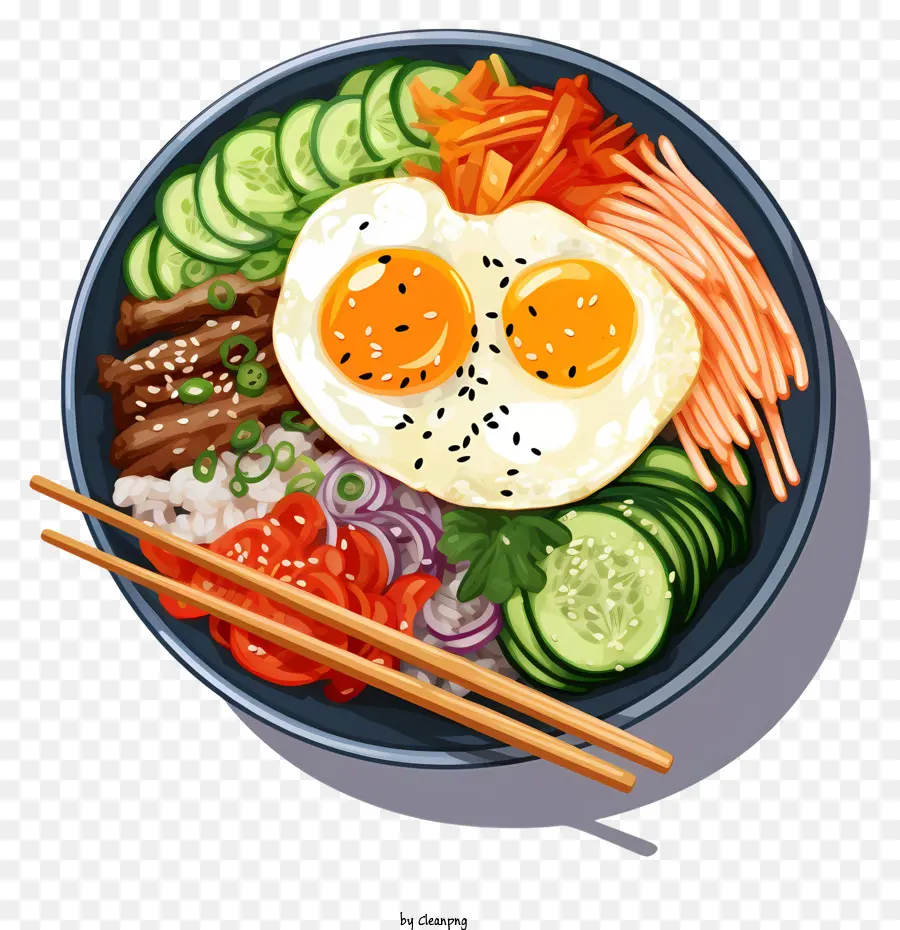 La Comida Coreana，Plato De Arroz PNG