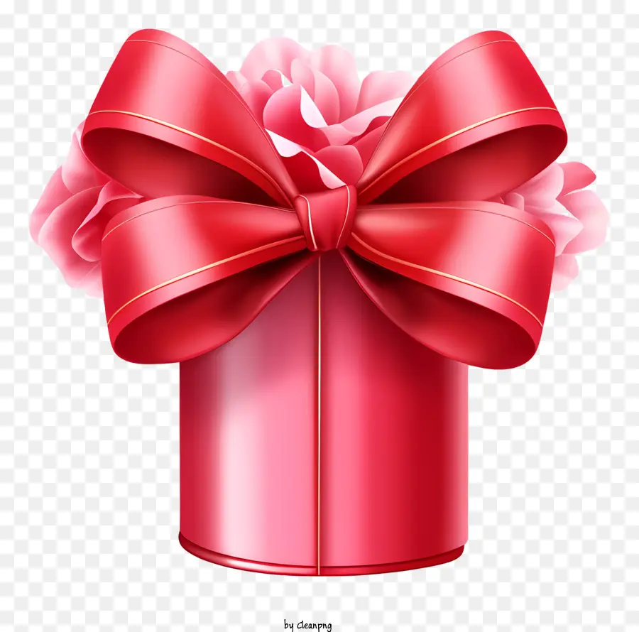 Caja De Regalo Roja，Caja De Regalo Con Flores PNG