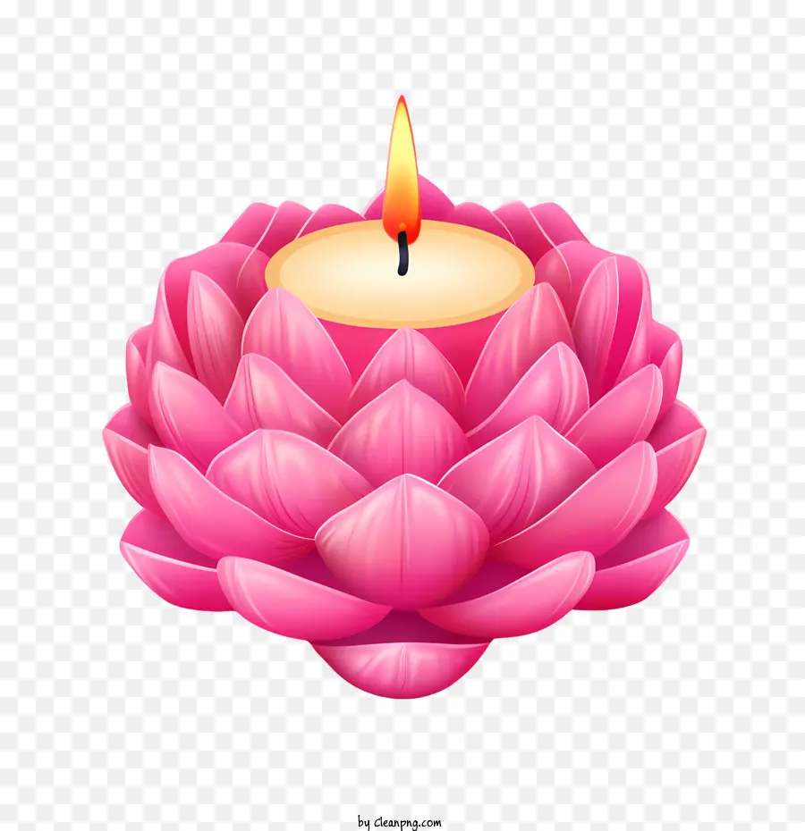 Vela Flor De Loto，Vela Rosa PNG