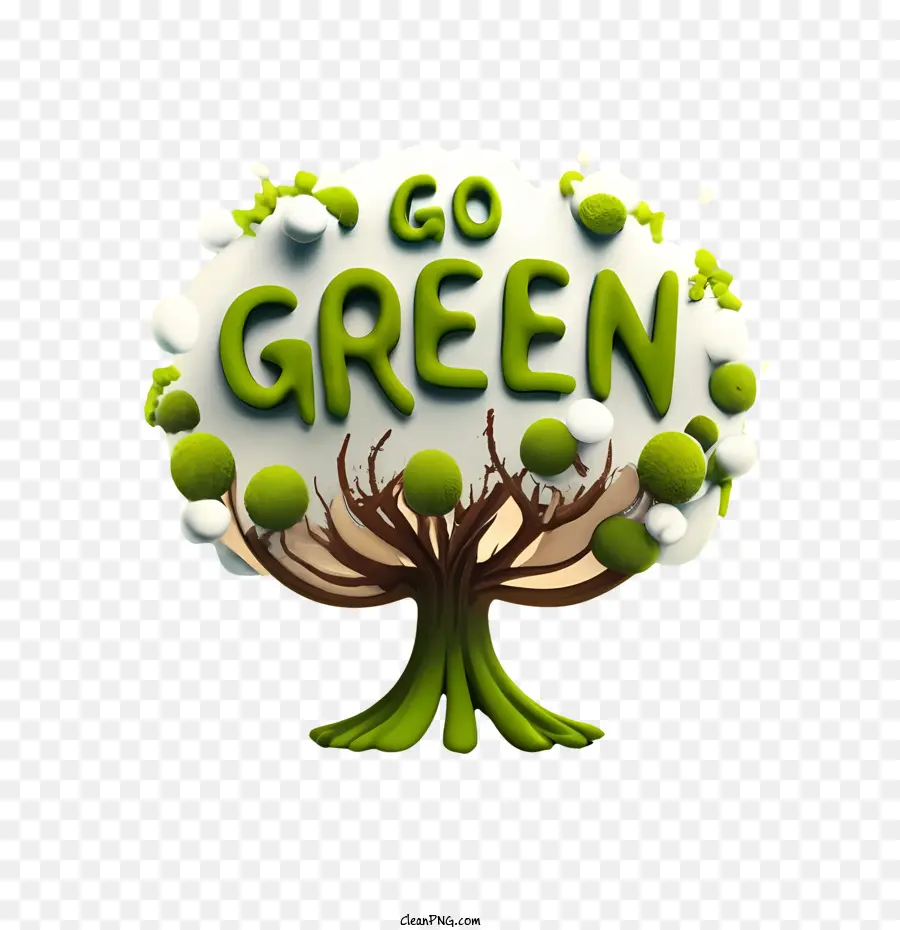 Go Green，Árbol PNG