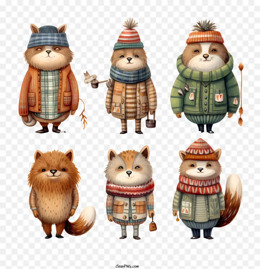 Animal De Vestuario De Invierno，Gato PNG