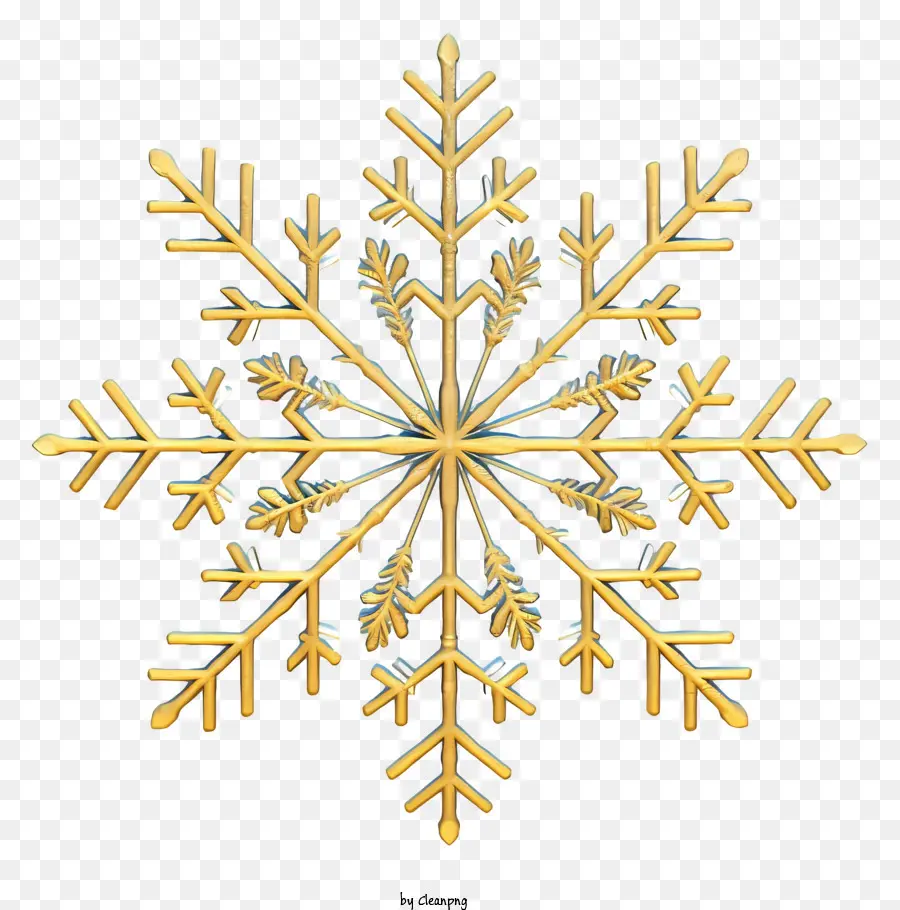 Oro De Copo De Nieve，Decoración De Vacaciones De Invierno PNG