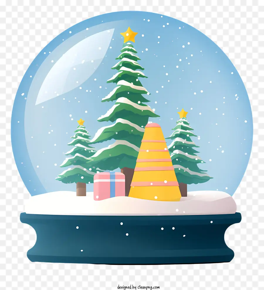 Globo De La Nieve，árbol De Navidad PNG