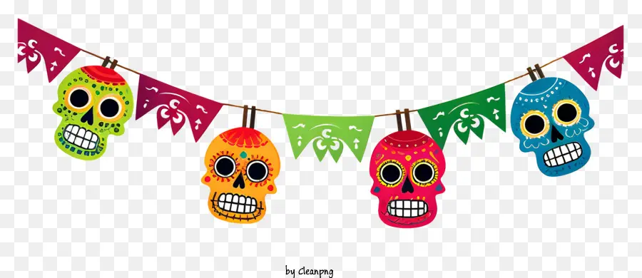 Calaveras De Azúcar，Símbolos Mexicanos PNG