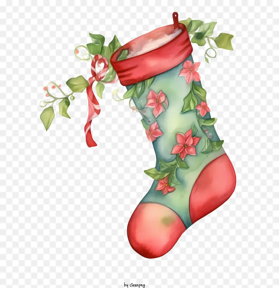 Calcetín De Navidad，Rojo PNG