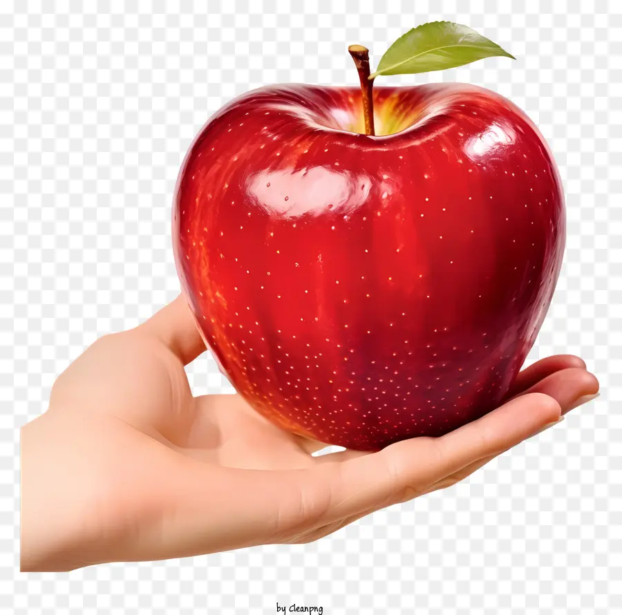 Manzana Roja，Black Background PNG