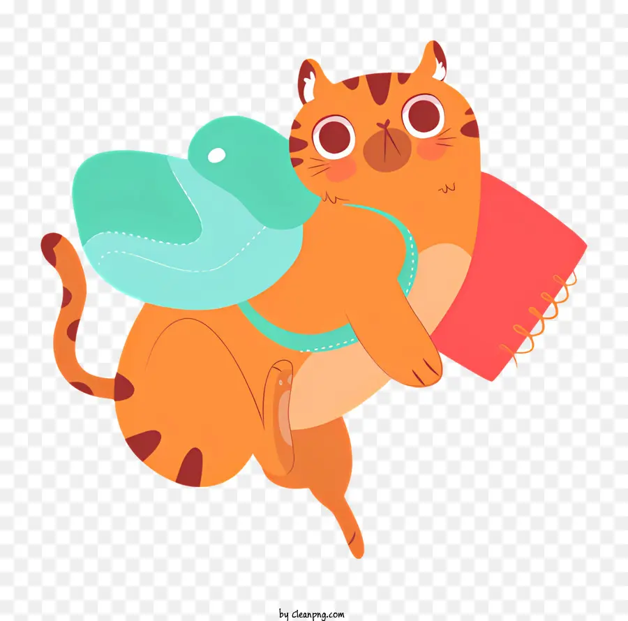 Lindo Gato，Gato Naranja Con Mochila PNG