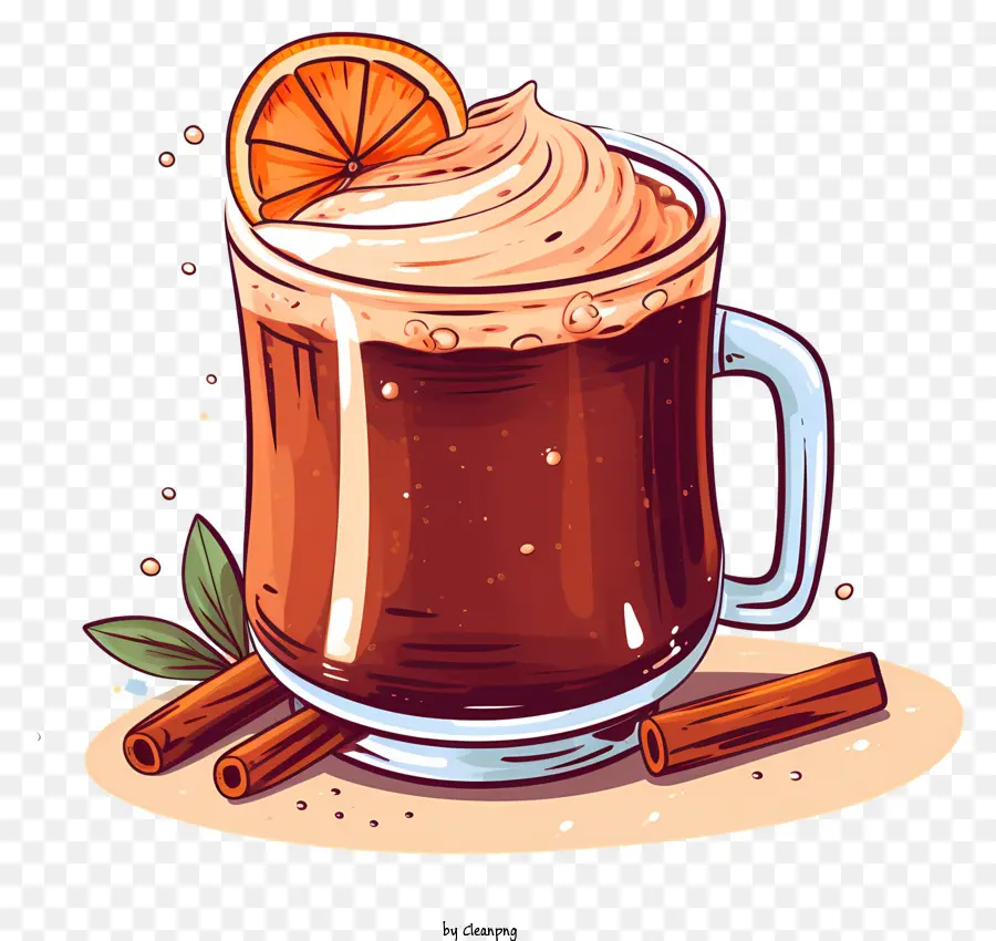 Chocolate Caliente，Crema Batida PNG