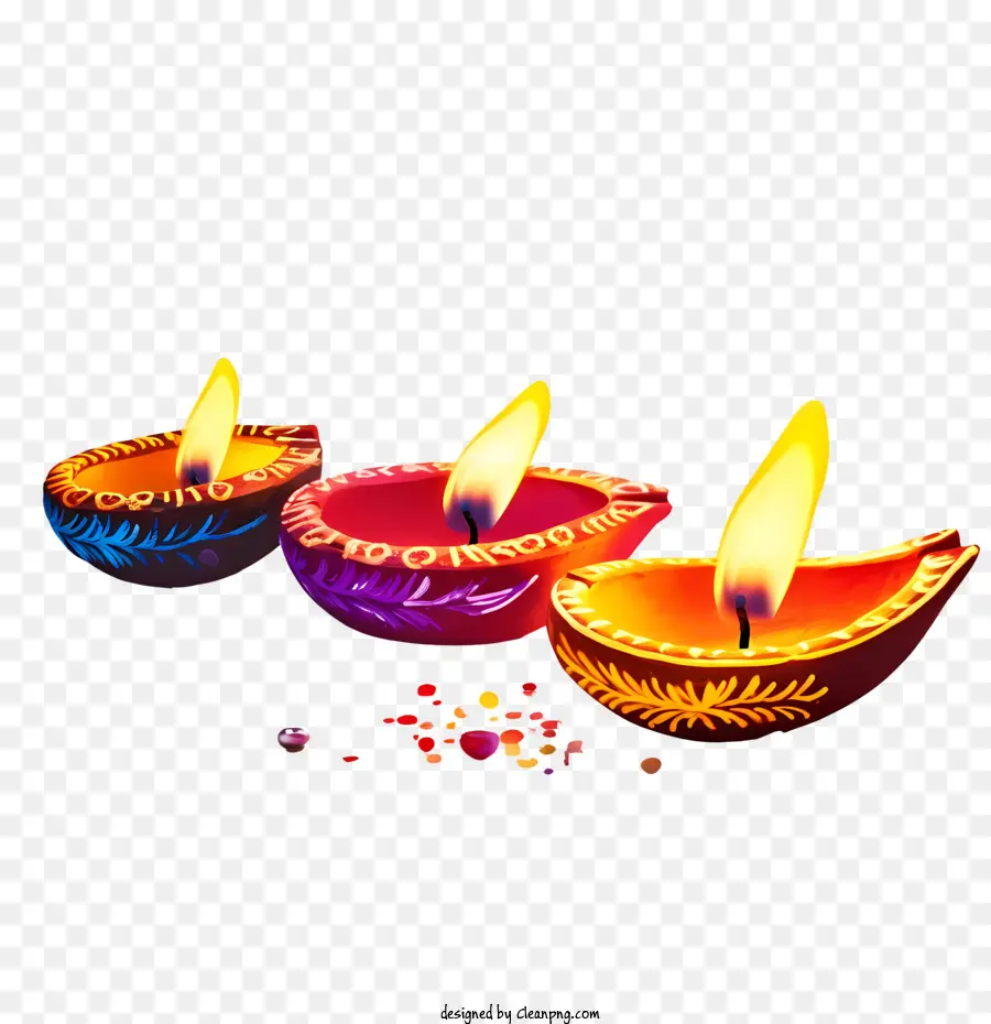 Diwali Diya，La Luz PNG