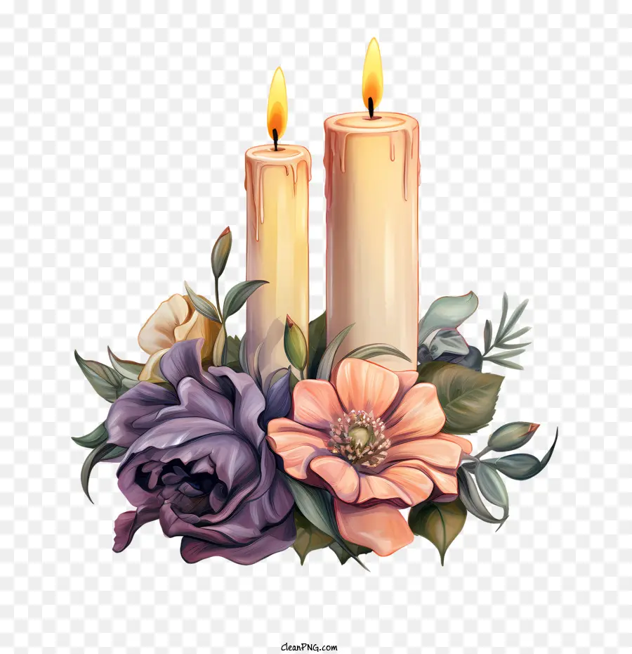 Día De Todos Los Difuntos，Velas PNG