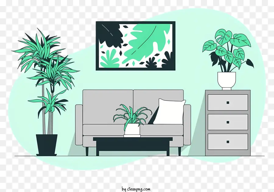 Vivir Decoración De La Habitación，Diseño Del Sofá PNG