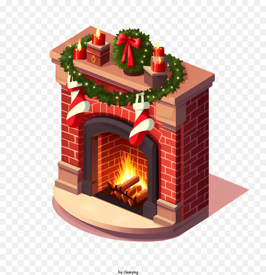 La Navidad Chimenea，Chimenea Con Medias PNG