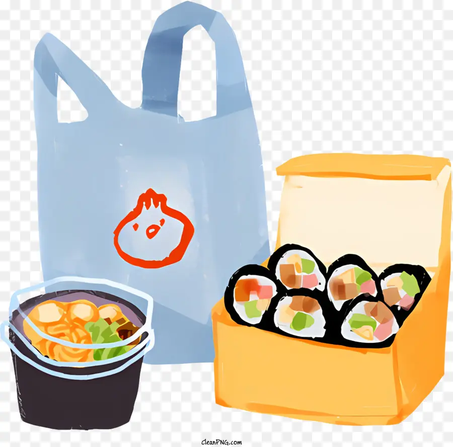 De Dibujos Animados De Los Alimentos，Sushi PNG